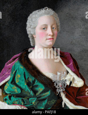 Maria Teresa d'Austria (1717-80), l'arciduchessa d'Austria, regina di Ungheria e di Boemia, e romano-germanico imperatrice - Jean-Étienne Liotard, circa 1747 Foto Stock