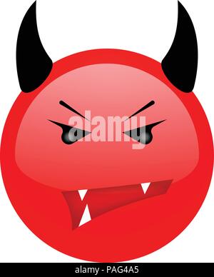 Viso arrabbiato. Icona arrabbiato. Furious emozione. Illustrazione Vettoriale