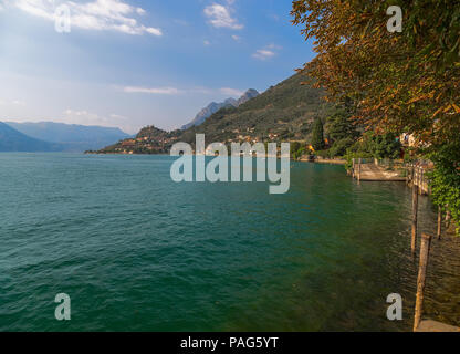 Lago d'Iseo nella regione Lombardia di Italia Foto Stock