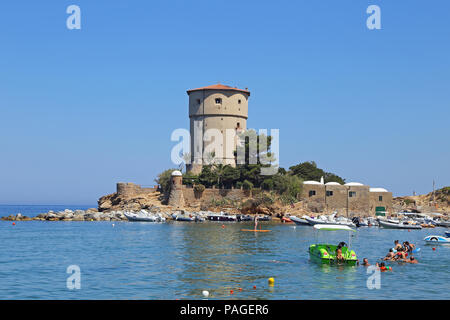 Torre del Campese, Isola del Giglio, Toscana, Italia Foto Stock