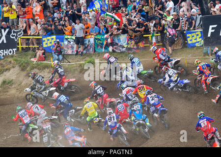 Loket, Repubblica Ceca. 22 Luglio, 2018. Gran Premio della Repubblica ceca, un campionato del mondo motocross evento, è stato tenuto in Loket, Repubblica Ceca, domenica 22 luglio, 2018. Credito: Miroslav Chaloupka/CTK foto/Alamy Live News Foto Stock