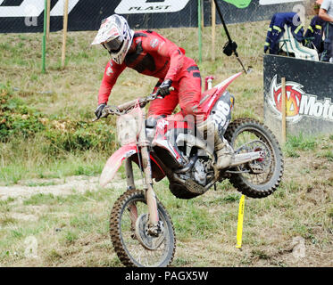 Loket, Repubblica Ceca. 22 Luglio, 2018. Bas VAESSEN (Honda 114 Motorsports), .Campionato del Mondo Motocross MX 2, prima gara, .Loket, Repubblica Ceca, luglio 22, 2018 Credit: Wolfgang Fehrmann/ZUMA filo/Alamy Live News Foto Stock