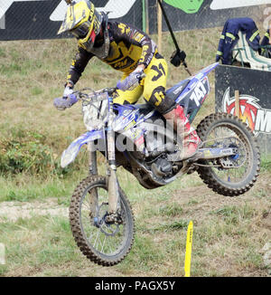 Loket, Repubblica Ceca. 22 Luglio, 2018. Michele CERVELLIN (ITA/Yamaha), .Campionato del Mondo Motocross MX 2, prima gara, .Loket, Repubblica Ceca, luglio 22, 2018 Credit: Wolfgang Fehrmann/ZUMA filo/Alamy Live News Foto Stock