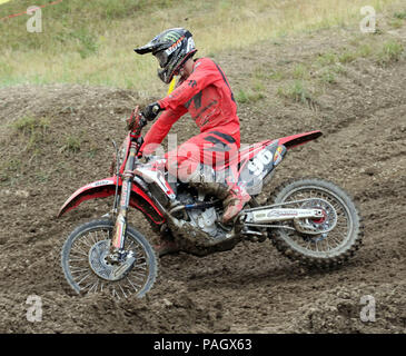 Loket, Repubblica Ceca. 22 Luglio, 2018. Hunter LAWRENCE (Honda 114 Motorsports), .Campionato del Mondo Motocross MX 2, prima gara, .Loket, Repubblica Ceca, luglio 22, 2018 Credit: Wolfgang Fehrmann/ZUMA filo/Alamy Live News Foto Stock