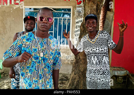 Prossima musica colombiana gruppo Kombilesa Mi, entrano in scena con un nuovo genere hanno chiamato Rap Folkloriko Palenquero, una fusione di urban rap, cantato Foto Stock