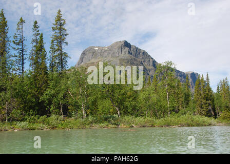 Montare Tjakkeli - Porta a Sarek. Foto Stock