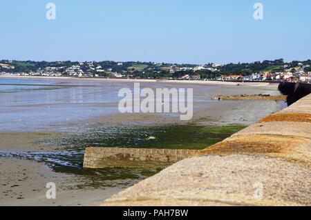 St Aubins Bay, Jersey Foto Stock