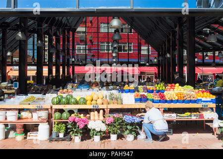 Nuovo bazar, bancarelle, Tirana, Albania Foto Stock