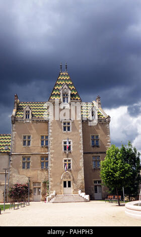 Municipio, Meursault, Cote d'Or, Borgogna, Francia Foto Stock