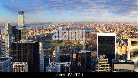 Central Park vista aerea, Manhattan, New York Foto Stock