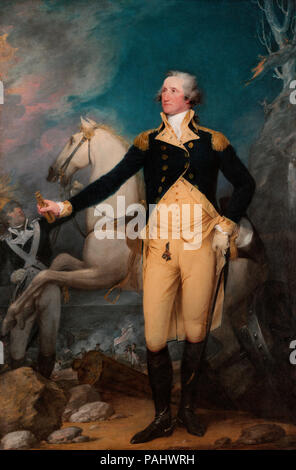 General George Washington a Trenton la notte del 2 gennaio 1777, dopo la battaglia di Assunpink Creek, noto anche come la seconda battaglia di Trenton, e prima della battaglia di Princeton. John Trumbull, 1792 Foto Stock