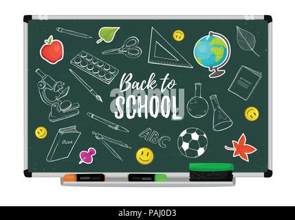 Scuola di vettore di Blackboard Illustrazione Vettoriale