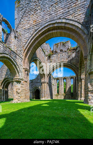 Abbazia Buildwas, Shropshire, Inghilterra, Regno Unito, Europa Foto Stock