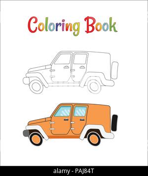 Safari wrangler. Pagine da colorare per bambini illustrazione vettoriale EPS 10. Illustrazione Vettoriale