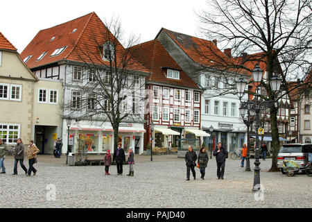 HAMELN, Germania - MARZO 07, 2009: Street scene Hamelin Germania Foto Stock
