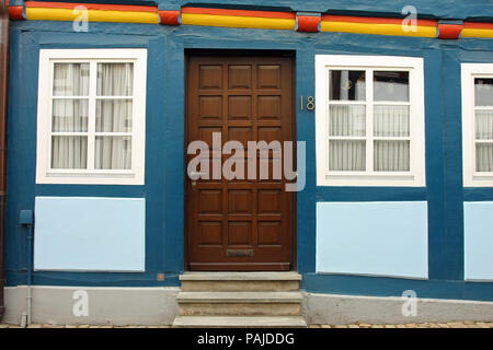 HAMELN, Germania - MARZO 07, 2009: dettagli di una casa nel centro di Hameln, in Germania Foto Stock