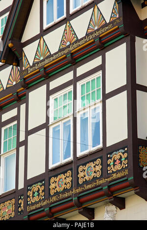 HAMELN, Germania - MARZO 07, 2009: dettagli di una casa nel centro di Hameln, in Germania Foto Stock