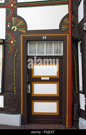 HAMELN, Germania - MARZO 07, 2009: dettagli di una casa nel centro di Hameln, in Germania Foto Stock