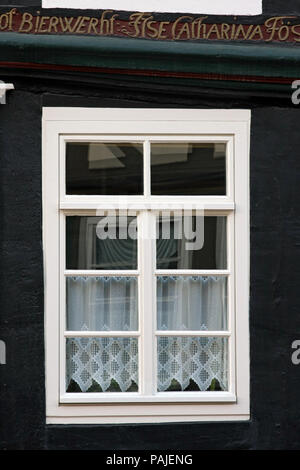 HAMELN, Germania - MARZO 07, 2009: dettagli di una casa nel centro di Hameln, in Germania Foto Stock