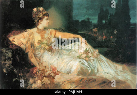 Hans Makart - Charlotte Wolter come Messalina Foto Stock