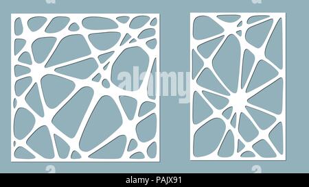 Illustrazione Vettoriale. Pannello decorativo, le linee di taglio laser. pannello di legno. Illustrazione Vettoriale