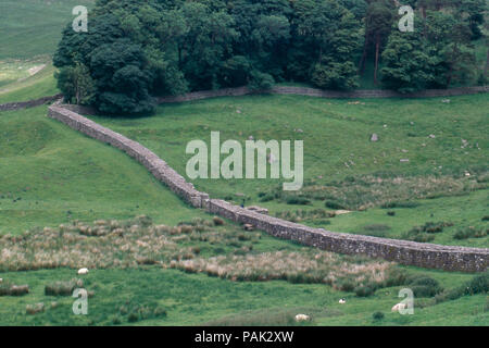 Il Vallo di Adriano, dell Impero Romano confine in Northumbria, INGHILTERRA, II secolo D.C. Fotografia Foto Stock