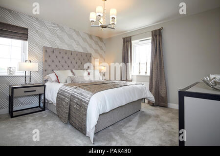 David Wilson case di aprire la presentazione case per loro Lightfoot Prato allo sviluppo nel nord Preston, Lancashire. Foto di Glenfield Lodge show home Foto Stock