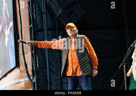 Edmonton, Alberta, Canada. 22 Luglio, 2018. Mike Love suona con i Beach Boys a K-giorni di Edmonton. Credito: Ron Palmer/SOPA Immagini/ZUMA filo/Alamy Live News Foto Stock