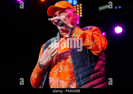 Edmonton, Alberta, Canada. 22 Luglio, 2018. Mike Love suona con i Beach Boys a K-giorni di Edmonton. Credito: Ron Palmer/SOPA Immagini/ZUMA filo/Alamy Live News Foto Stock