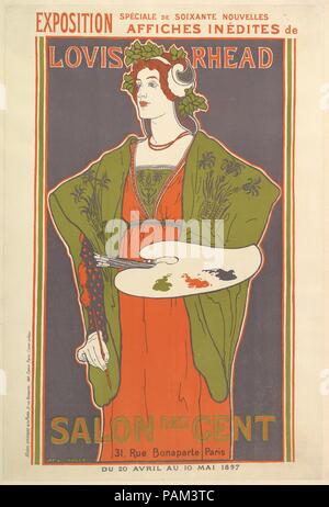 Salon des cent. Artista: Louis Rhead Giovanni (American (nato in Inghilterra), Etruria 1857-1926 Amityville, New York). Dimensioni: foglio: 23 7/8 in. × 16 a. (60,6 × 40,7 cm). Editore: e stampante: Imprimerie Chaix (Ateliers Chéret). Data: 1897. Museo: Metropolitan Museum of Art di New York, Stati Uniti d'America. Foto Stock