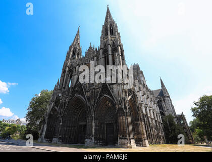 Saint-Ouen chiesa abbaziale è un grande romano gotica chiesa cattolica di Rouen, Normandia. Foto Stock