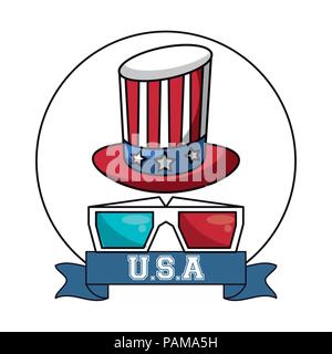 Stati Uniti d'America film e intrattenimento Illustrazione Vettoriale