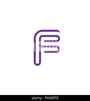 Creative lettera F logo, Abstract business logo design template, moderna lettera F Logo modificabile del modello per il tuo business Illustrazione Vettoriale