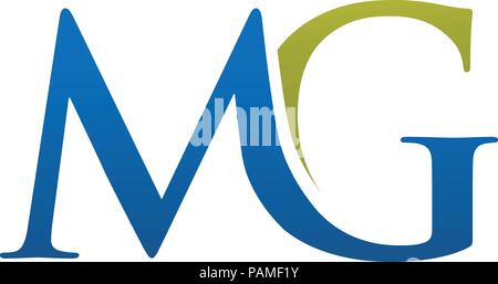 Creative lettera elegante logo MG concetto, MG lettera, simbolo di MG Illustrazione Vettoriale