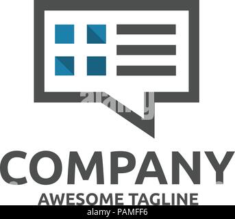 Concetto semplice immagine testo modello web vettore logo Illustrazione Vettoriale