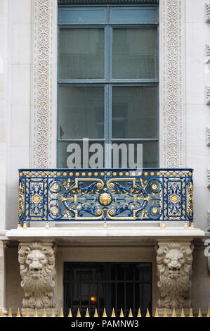 Balcone rinascimentale a Parigi, Francia Foto Stock