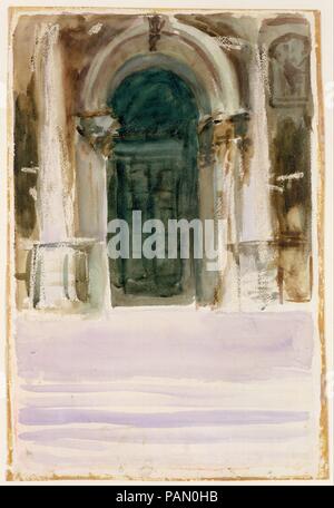 Sportello Verde, Santa Maria della Salute. Artista: John Singer Sargent (American, Firenze 1856-1925 Londra). Dimensioni: 20 7/8 x 14 1/8 in. (53 x 35,9 cm). Data: ca. 1904. Museo: Metropolitan Museum of Art di New York, Stati Uniti d'America. Foto Stock
