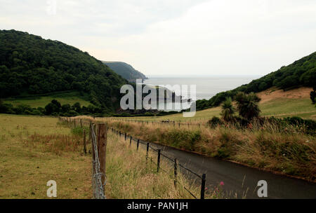 Vista della Baia di Woody, North Devon Foto Stock