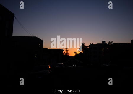 Bel tramonto a San Diego, California Foto Stock