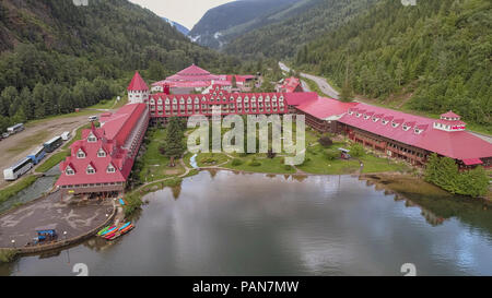 Splendido il Canada - Bella tre Valley Lake Chateau 2. Revelstoke, Canada. Foto Stock