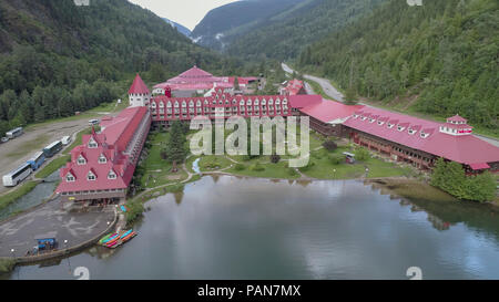 Splendido il Canada - Bella tre Valley Lake Chateau 1. Revelstoke, Canada. Foto Stock