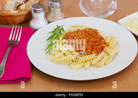 pasta alla bolognese Foto Stock