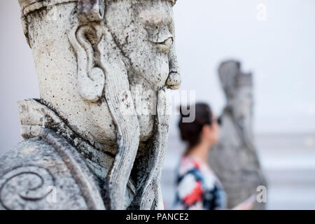 Thailandia, Bangkok, statua del tempio Wat Pho Foto Stock