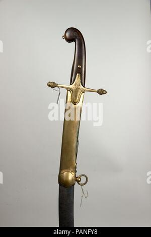 Spada (Kilij) con fodero. Cultura: Turco. Dimensioni: H. con fodero 37 a. (94 cm); H. della lama 33 1/4 in. (84,5 cm); W. 5 1/2 in. (14 cm); Peso con fodero 3 lb. 7.6 oz. 1576.2 (g). Data: del XIX secolo. Museo: Metropolitan Museum of Art di New York, Stati Uniti d'America. Foto Stock