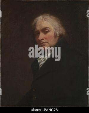 Autoritratto. Artista: George Romney (British, Beckside, Lancashire 1734-1802, Kendal Cumbria). Dimensioni: 30 x 25 in. (76,2 x 63,5 cm). Data: 1795. Questo deve essere il self-portrait descritto dall'artista figlio di Giovanni nel 1830. In inverno del 1795 dipinse una testa di se stesso, che pur lieve e non completamente finito, essendo dipinta in una sola volta, mostra insolita potenza di esecuzione; la somiglianza è anche forte, ma vi è una certa espressione di languore che indica l'approccio della malattia. . . . È notevole il fatto che essa è dipinta senza occhiali, se avesse avuto l'abitudine di usi Foto Stock