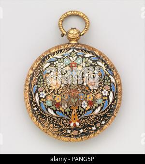 Guarda. Cultura: Swiss, Ginevra. Dimensioni: diametro: 1 13/16 in. (4.6 cm). Autore: orologiaio: Pierre Morel (registrati ca. 1780-ca. 1835). Data: ca. 1820-35. Museo: Metropolitan Museum of Art di New York, Stati Uniti d'America. Foto Stock