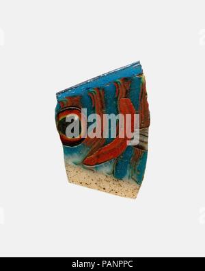 Scena nilotica intarsio, frammento di pesce. Dimensioni: H. 3.8 × L. 2.6 cm (1 1/2 in. × 1 in.). Data: 200 BC-100 Annuncio. Piastrelle di pesce erano utilizzati per elaborare "Nilotica mosaico delle scene in ricchi di case. Museo: Metropolitan Museum of Art di New York, Stati Uniti d'America. Foto Stock