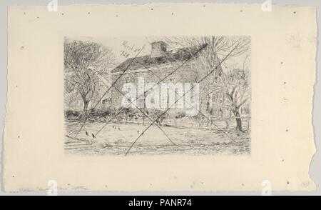 " Home Sweet Home " Cottage, No. 2. Artista: bambino Hassam (American, Dorchester, Massachusetts 1859-1935 East Hampton, New York). Dimensioni: Piastra: 5 13/16 x 9 in. (14,7 x 22,8 cm) foglio: 9 1/16 x 14 7/8 in. (23 x 37,8 cm). Data: 1922-28. Museo: Metropolitan Museum of Art di New York, Stati Uniti d'America. Foto Stock