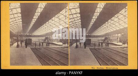 [Gruppo di 6 primi stereografia viste di Birmingham, Inghilterra]. Artista: Sconosciuto (inglese). Dimensioni: Supporti: 8,5 x 17 cm (3 3/8 x 6 11/16 in.). Data: 1860s-80s. Museo: Metropolitan Museum of Art di New York, Stati Uniti d'America. Foto Stock