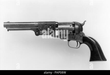 Colt Dragoon Revolver a percussione, terzo modello, n. di serie 12403. Cultura: American, Hartford, Connecticut. Dimensioni: L. 14 a. (35,56 cm); L. della canna 7 1/2 in. (19,05 cm); Cal. .44 in. (11 mm). Produttore: Samuel Colt (American di Hartford, nel Connecticut, 1814-1862). Data: 1852. Museo: Metropolitan Museum of Art di New York, Stati Uniti d'America. Foto Stock